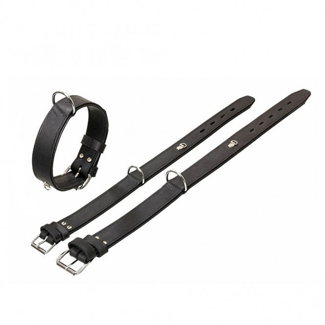 Karlie Rondo Halsband met Ring voor Adresbuis - Zwart - 80cm / 45mm