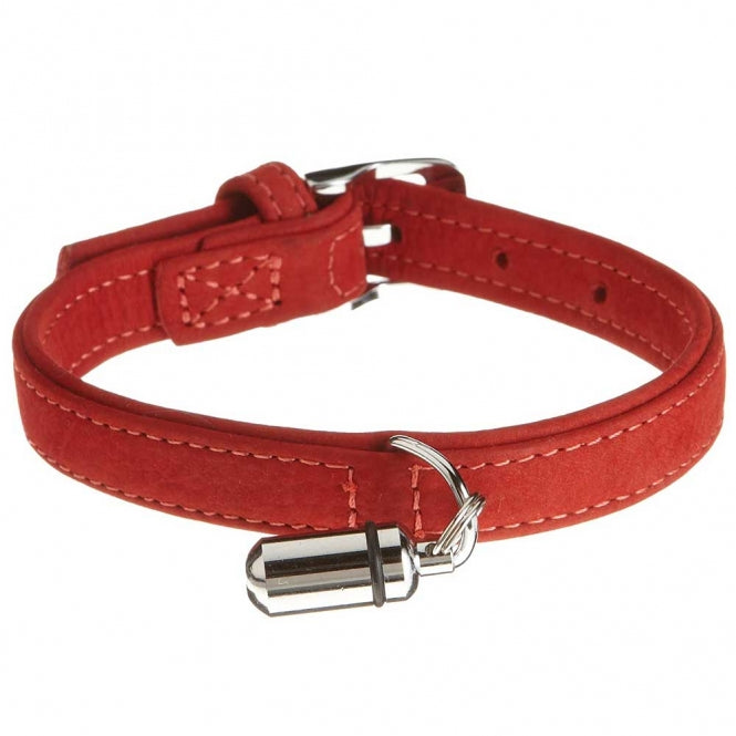 Karlie Buffalo - kalfslederen kraag - Rood - 27 cm/10 mm