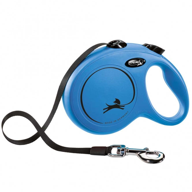 FLEXI - Intrekbare riem - New CLASSIC - 5m - tot 50kg - Blauw