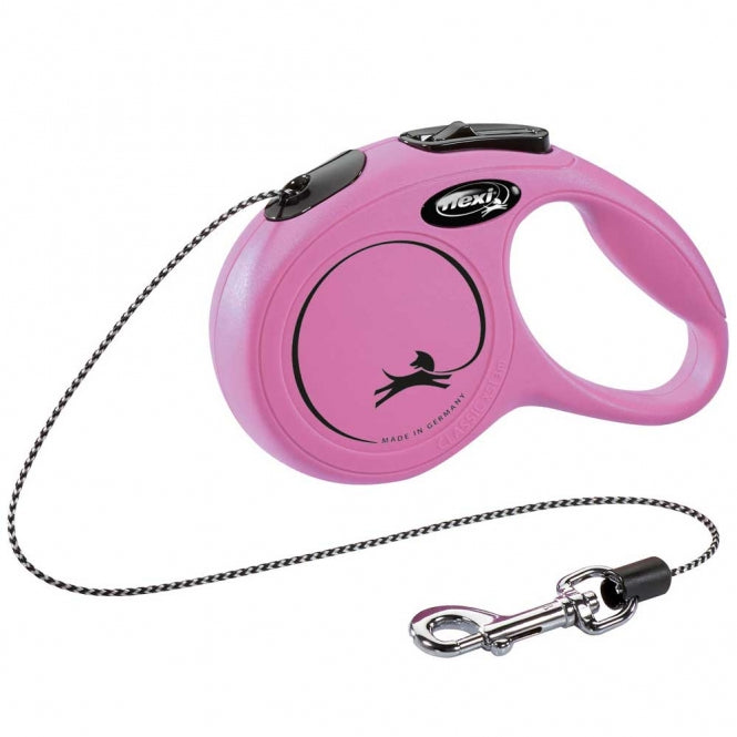 FLEXI Rollijn New CLASSIC Touw - 3m, tot 8kg - Roze
