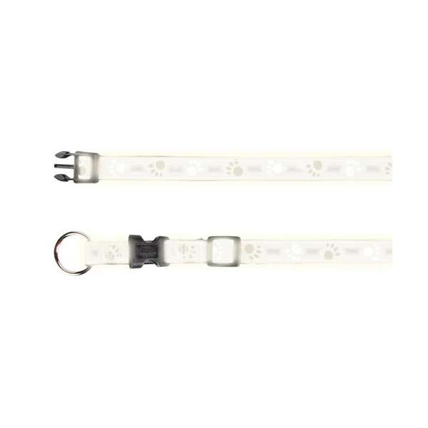 Trixie Halsband Silver Reflect - Pootjes-motief - 22-35 cm / 15mm