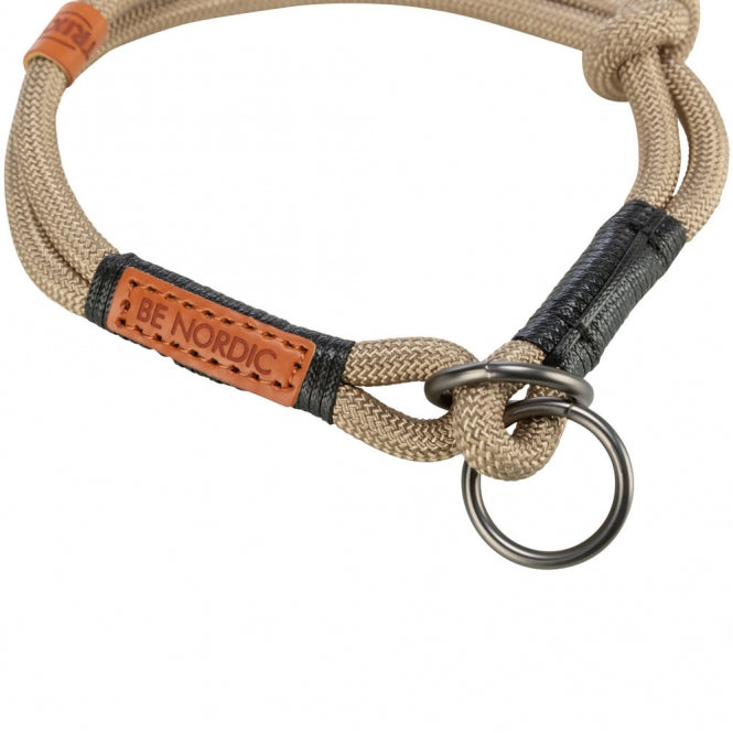 Trixie - BE NORDIC - Half slip halsband met stop - Zandkleur - 35 cm