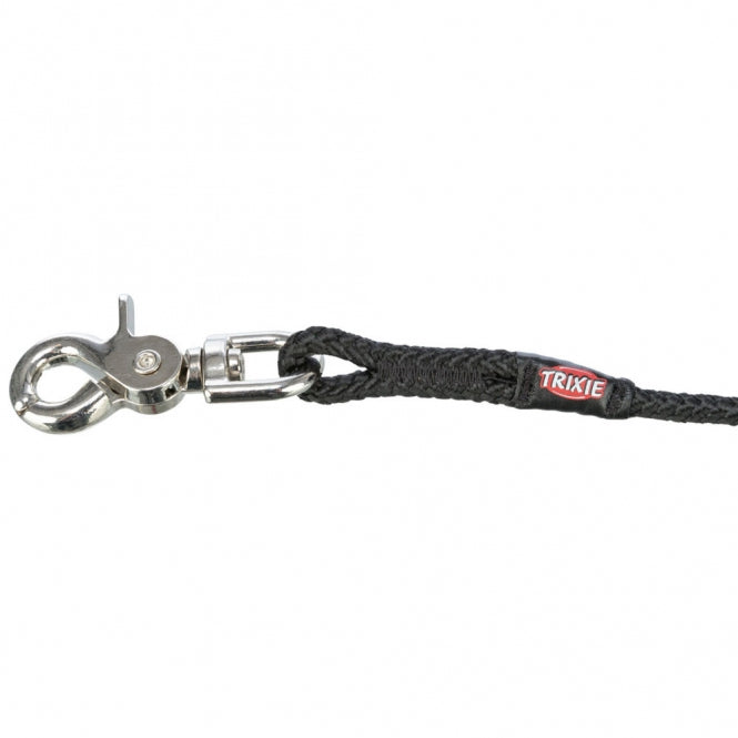 Trixie Sleeplijn, rond van Zeiltouw met Trigger Snap Hook - zwart - 5 m