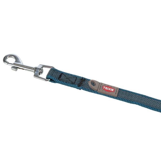 Trixie - Sleeplijn - met rubber bekleed - Petrol - 10 m/15 mm