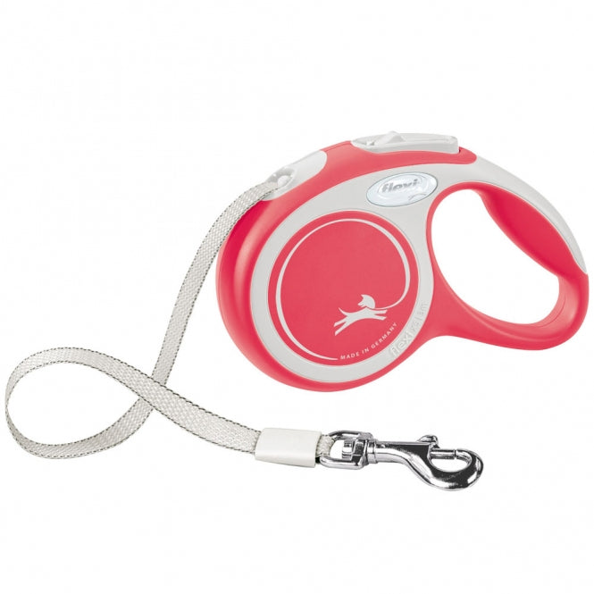 FLEXI Intrekbare riem COMFORT-harnas - 3m - tot 12kg - rood