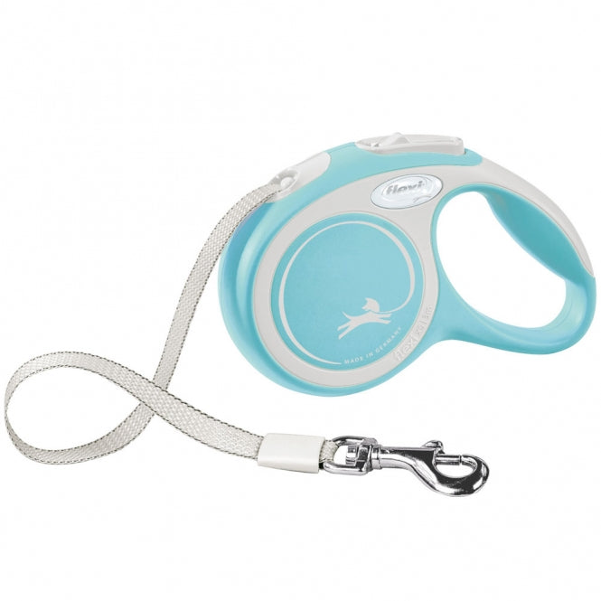 FLEXI Intrekbare riem COMFORT harnas - 3m - tot 12kg - lichtblauw