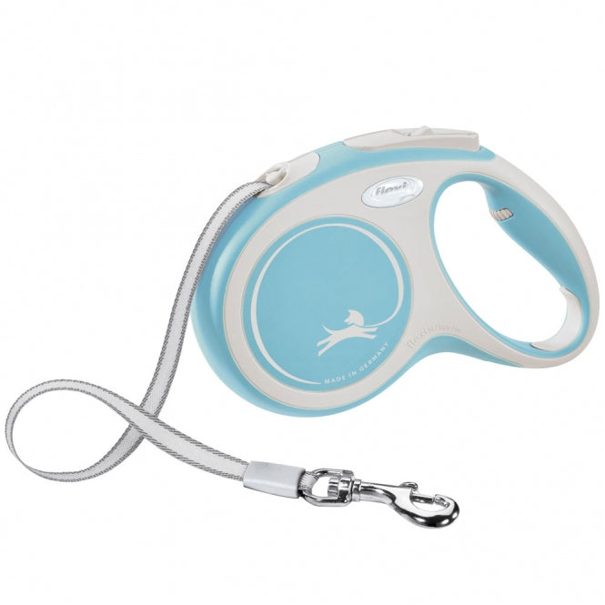 FLEXI COMFORT - Intrekbare riem - 5m - tot 25kg - Lichtblauw