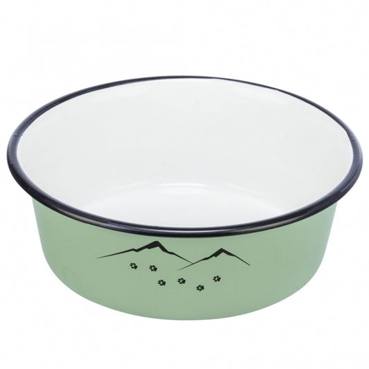 Trixie geëmailleerde/roestvrijstalen kom - Ready for Adventure - 0,9 l/ø 17 cm