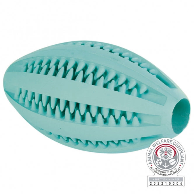 Trixie Denta Fun Rugbybal met Muntsmaak