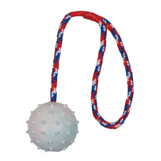 Trixie Natuurrubberbal aan Koord - 6 cm / 30 cm