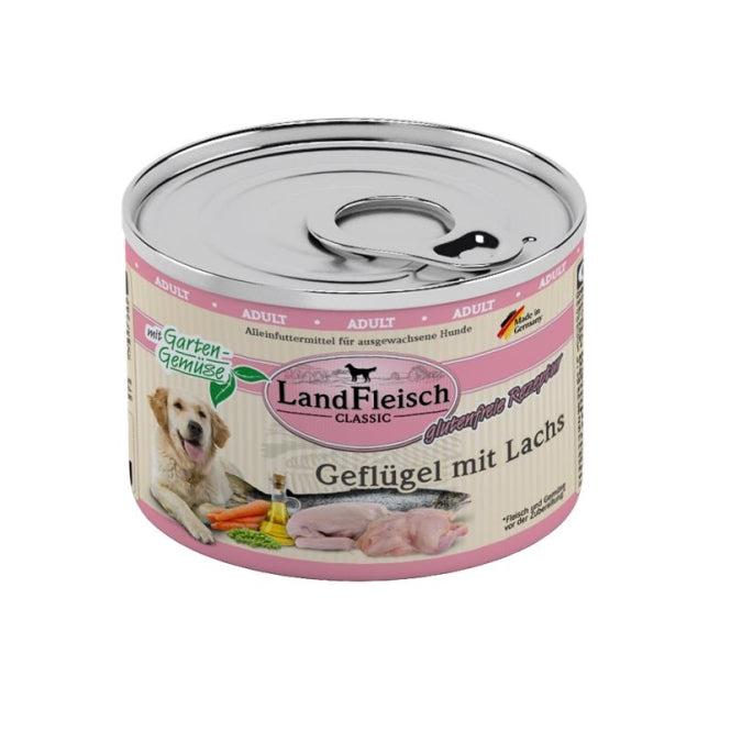 Landfleisch Dog Classic Gevogelte met Zalm & Tuingroente - 195 g