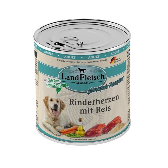Landfleisch Dog Classic Rundharten met Rijst & Tuingroente - 800 g