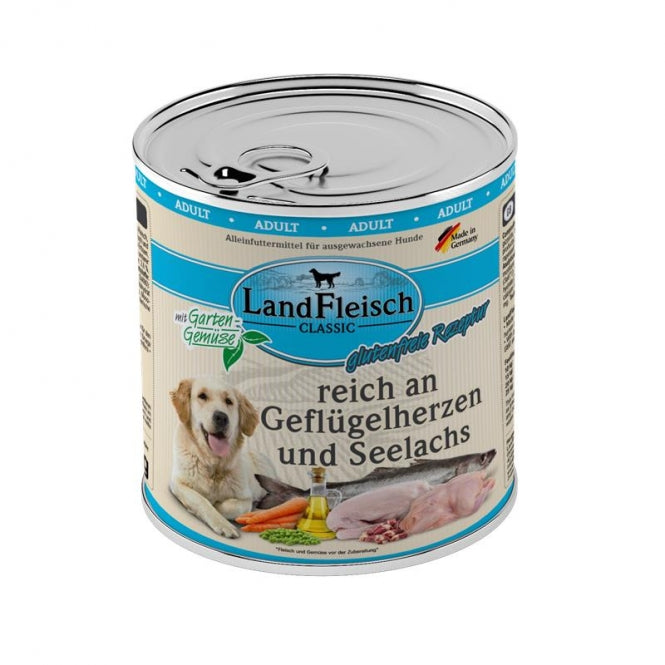 Landfleisch Dog Classic Gevogeltenharten & Koolvis - 800 g