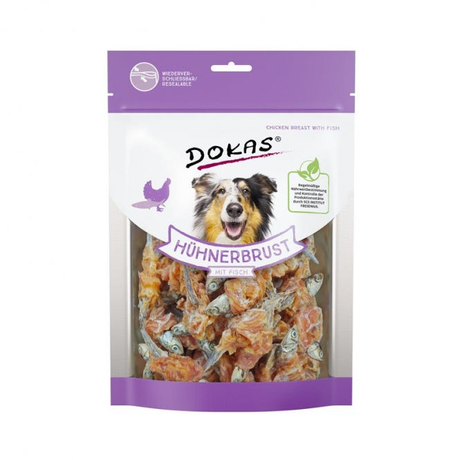 Dokas Dog Snack Kipborst met Vis - 220 g