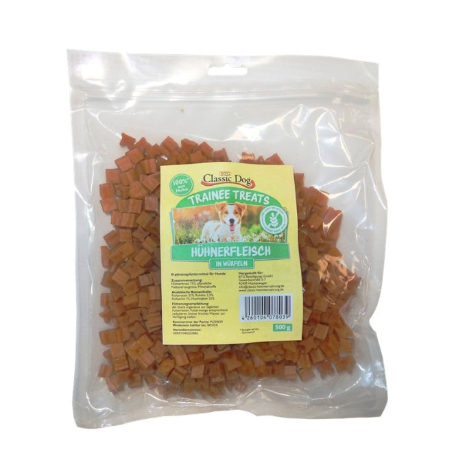 Classic Dog Trainee Treats Kipvlees-blokjes - 500 g