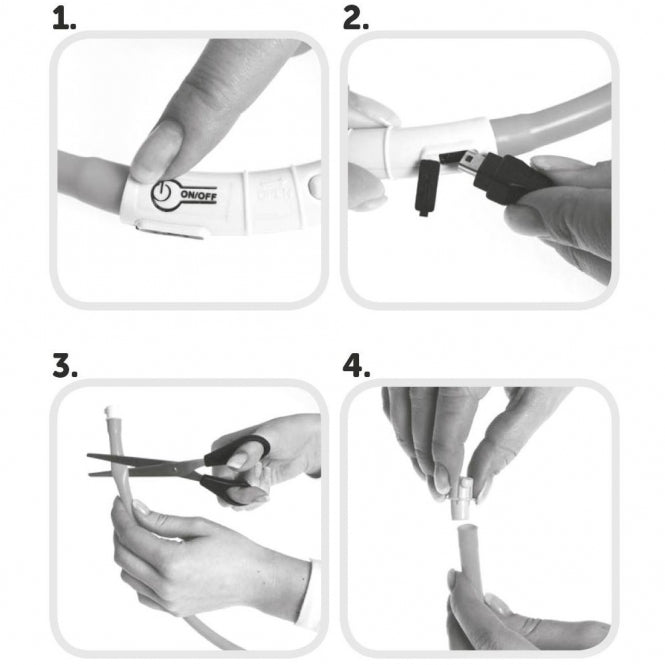 Karlie Visio Light LED lichtbuis met USB - Gestreept - paars-roze