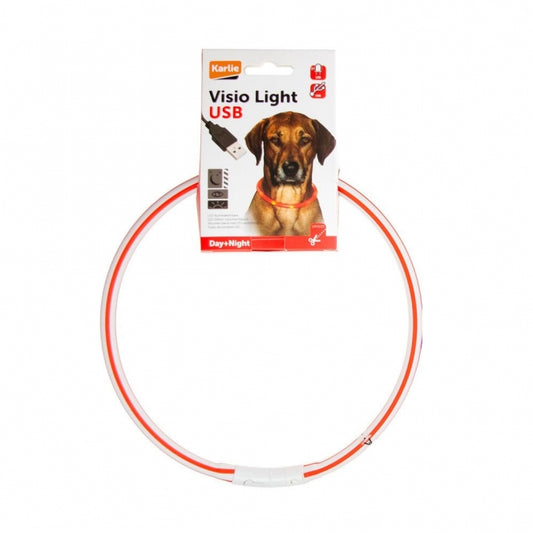 Karlie Visio Light LED lichtbuis met USB - Gestreept - rood-wit