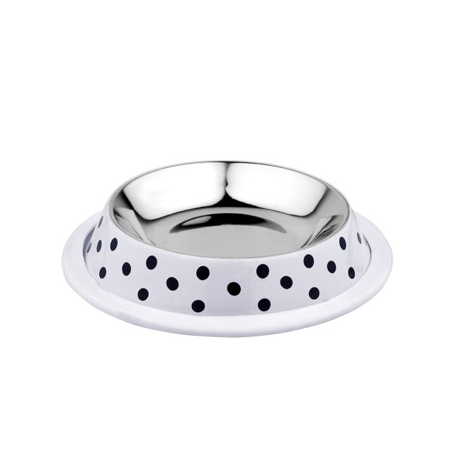 Duvoplus RVS Voerbak Deco fix dots - 460ml