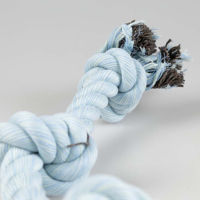 Duvoplus Flossy Touw met 3 Knopen - blauw