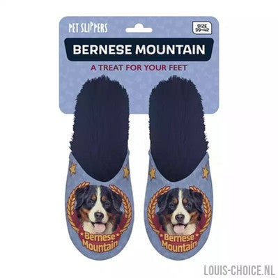 Merkloos Pantoffel Bernese Mountain Dog Donkerblauw-MERKLOOS-Louis Choice