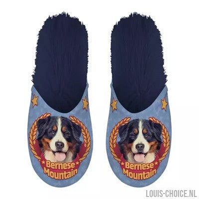 Merkloos Pantoffel Bernese Mountain Dog Donkerblauw-MERKLOOS-Louis Choice