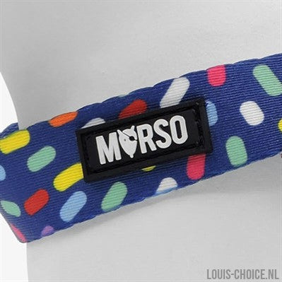 Morso Mini Hondentuig Verstelbaar Gerecycled Color Invaders Paars-MORSO-Louis Choice