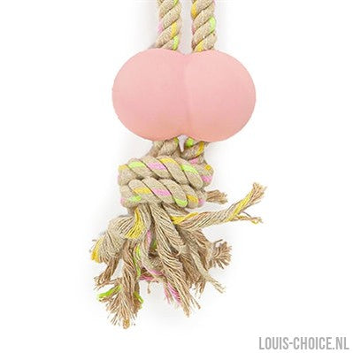 Rosewood Tough Twist Rubber Met Touw Bbq Smaak-ROSEWOOD-Louis Choice