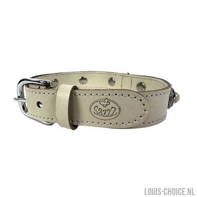 Sazzz Halsband Hond Adventure Stone Classic Leer Creme-SAZZZ-Louis Choice
