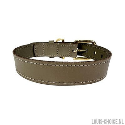 Sazzz Halsband Hond Braveheart Classic Leer Taupe-SAZZZ-Louis Choice
