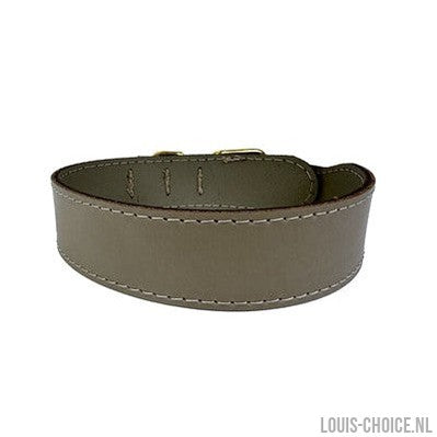 Sazzz Halsband Hond Pioneer Classic Leer Taupe-SAZZZ-Louis Choice