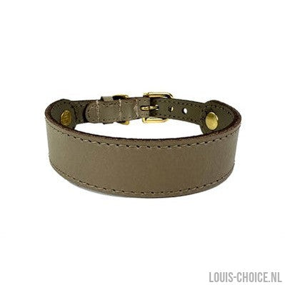 Sazzz Halsband Hond Sweetie Classic Leer Taupe-SAZZZ-Louis Choice