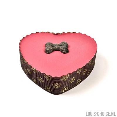 The Barking Bakery Yoghurt Topped Pawty Cake Roze Hart Met Kaars-THE BARKING BAKERY-Louis Choice