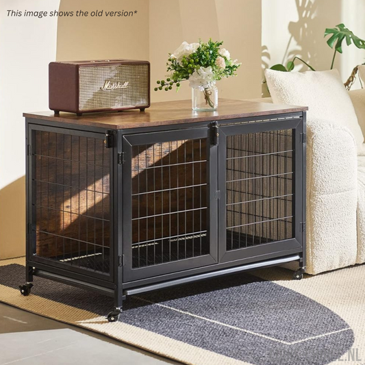 Topmast Metalen Bench Vintage - 95 x 56 x 65 cm - Rustic Brown & Black-Topmast-Louis Choice