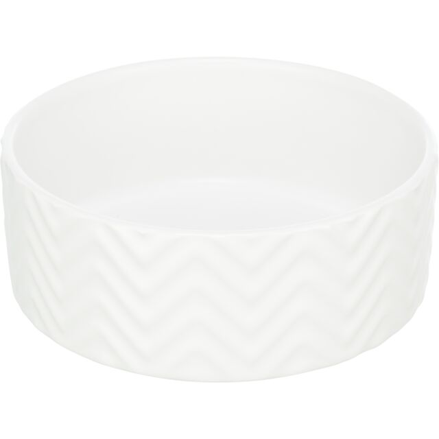 Trixie Bak van structuurkeramiek - wit - 1,6 l/ø 20 cm