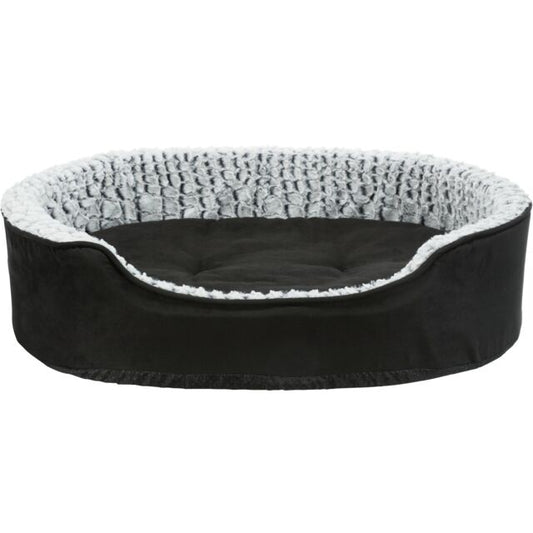 Trixie Vital Bed Lino, ovaal - zwart/grijs - 60 × 45 cm