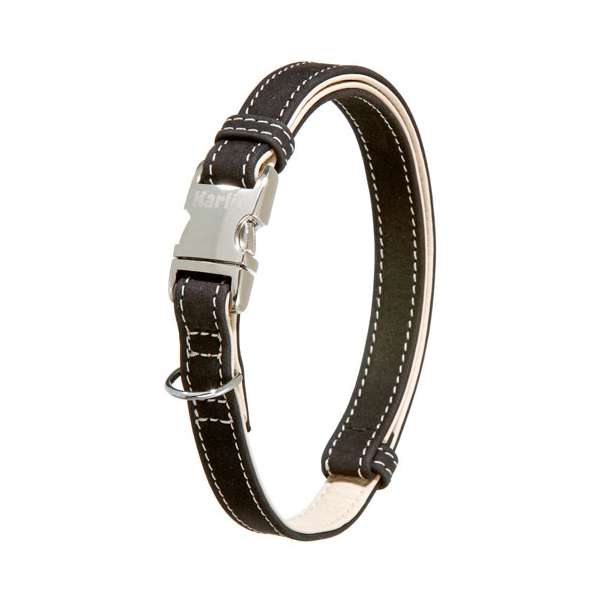 Karlie Buffalo Ultra Halsband - Zwart/Hellbeige - 25 mm / 45-65 cm