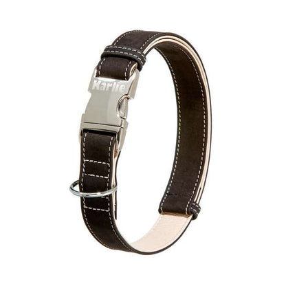 Karlie Buffalo Ultra Halsband - Zwart/Hellbeige - 40 mm / 55-75 cm