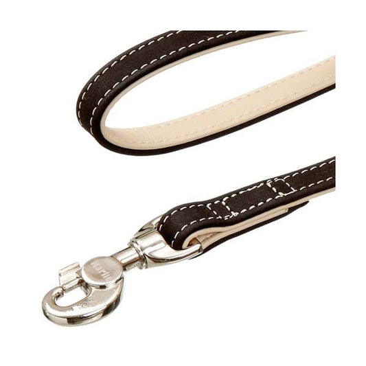 Karlie Buffalo Ultra Lijn - Zwart/Hellbeige - 15 mm / 100 cm