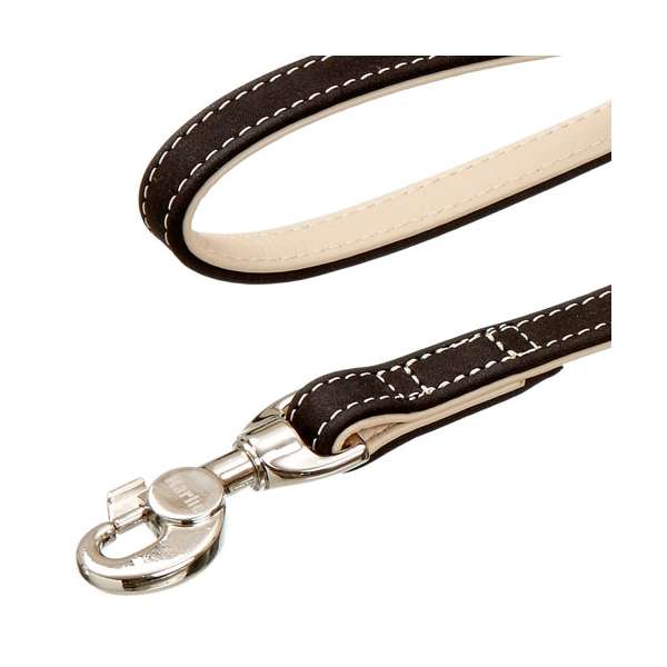 Karlie Buffalo Ultra Lijn - Zwart/Hellbeige - 25 mm / 100 cm
