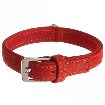 Karlie Buffalo - kalfslederen kraag - Rood - 27 cm/10 mm