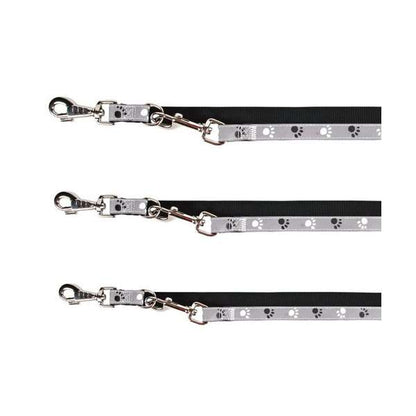 Trixie Verlengingslijn Silver Reflect - Pootjes-motief - 2 m / 20 mm