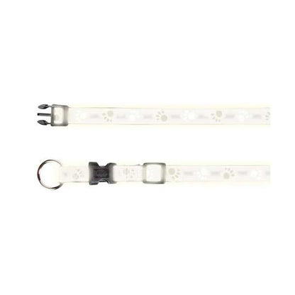 Trixie Halsband Silver Reflect - Pootjes-motief - 40-65 cm / 25mm