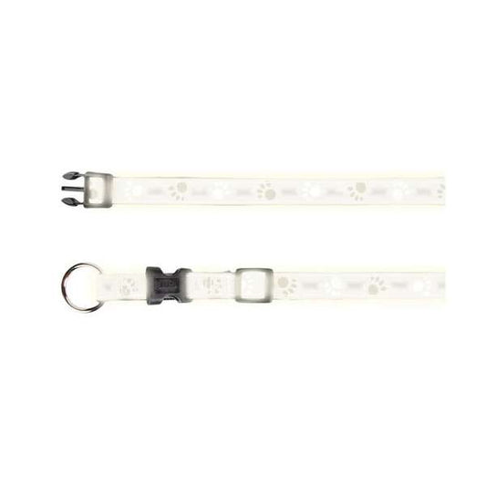 Trixie Halsband Silver Reflect - Pootjes-motief - 40-65 cm / 25mm