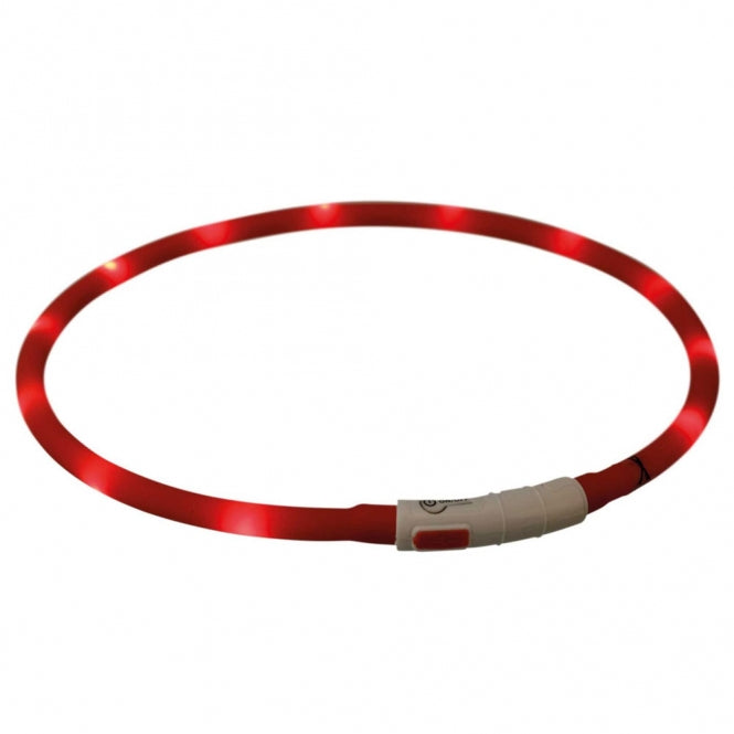 Trixie Flits lichtring USB van silicone - rood