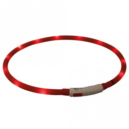 Trixie Flits lichtring USB van silicone - rood