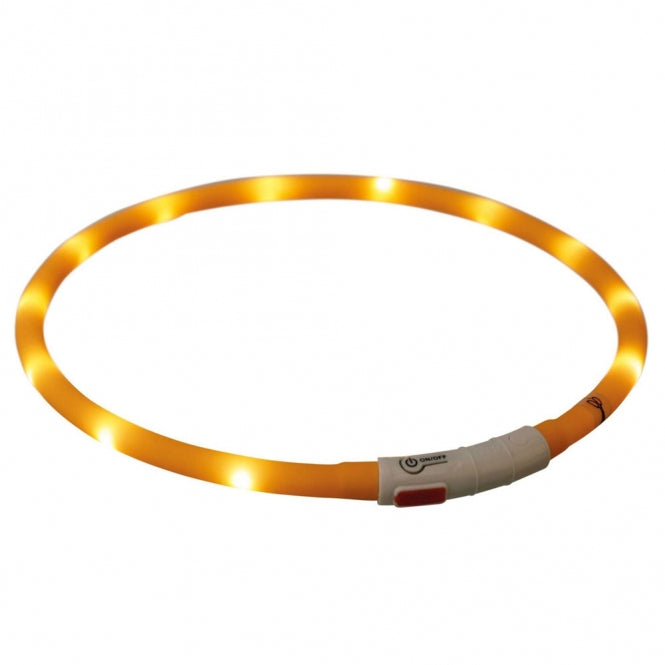 Trixie Flits lichtring USB van silicone - oranje