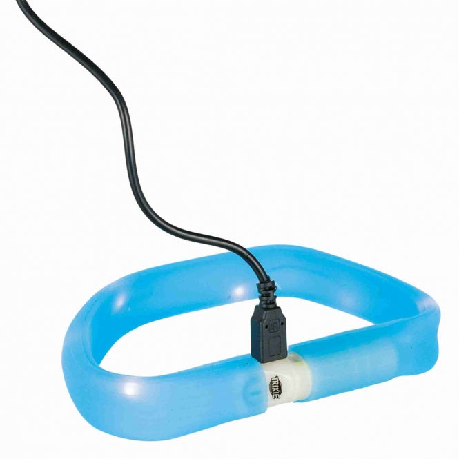 Trixie Flash Lichtbuis USB - extra breed - blauw / 50 cm
