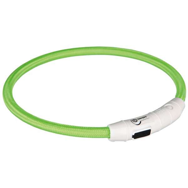 Trixie Flash Lichtring USB - groen - M-L