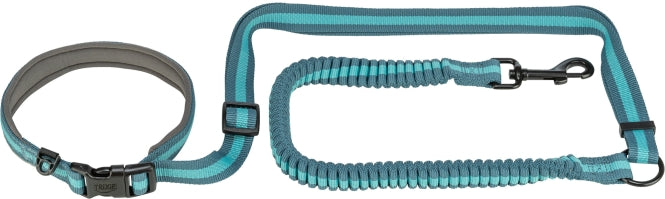 Trixie Jogging-Hondenlijn - grafiet/aqua