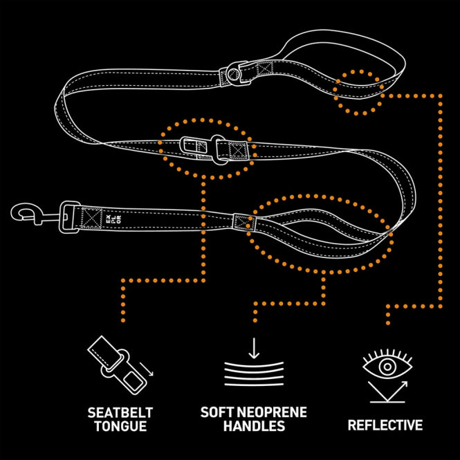 Duvoplus EXPLOR Ultimate Fit On-The-Road Lijn Safety - Silver Reflective - 130cm - 16mm